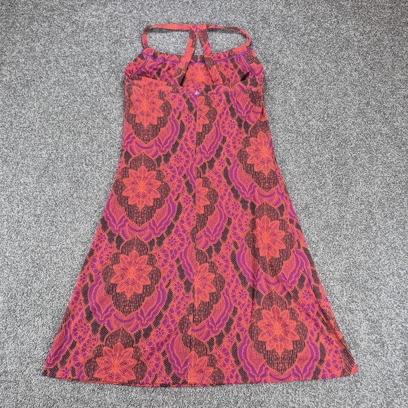 Prana Quinn Dress Women's Small Pink Geometric Pattern Shelf Bra Athletic - Picture 2 of 9